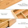 61LA1ASo6DL._AC_SL1200_ Expandable Bamboo Cutlery Drawer Organizer, Adjustable Kitchen Utensil Storage Tray