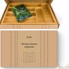 61SNgSQYEEL._AC_SL1200_ Expandable Bamboo Cutlery Drawer Organizer, Adjustable Kitchen Utensil Storage Tray