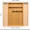 61Zj8Hvv3LL._AC_SL1200_ Expandable Bamboo Cutlery Drawer Organizer, Adjustable Kitchen Utensil Storage Tray