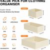 61rjBBn1zFL._AC_SL1500_ 12-Pack Foldable Drawer Organizer Set, Fabric Storage Boxes for Wardrobe, Closet & Dresser Use