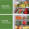 716ACpZqSsL._AC_SL1500_ 7-Piece Stackable Fridge Storage Containers Set with Lids, Clear Plastic Refrigerator Organizer Bins