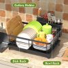 71K-y3d8syL._AC_SL1500_ Compact Dish Drying Rack with Drainboard & 360° Spout, Kitchen Counter Organizer with Utensil Holder