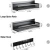 71KMqr8RgBL._AC_SL1500_ Optimized Product Title Magnetic Spice Rack for Refrigerator with 2 Shelves & Hook Rack, Heavy Duty Kitchen Storage Organizer