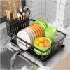 71RtCa-fzL._AC_SL1500_ Compact Dish Drying Rack with Drainboard & 360° Spout, Kitchen Counter Organizer with Utensil Holder