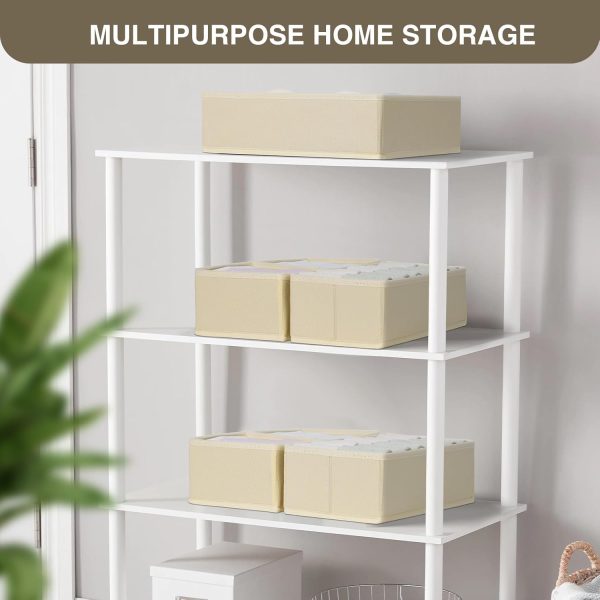 71YFNPyWLL._AC_SL1500_ 12-Pack Foldable Drawer Organizer Set, Fabric Storage Boxes for Wardrobe, Closet & Dresser Use