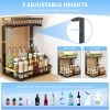71bB3sIPtZL._AC_SL1500_ Extra Wide 2-Tier Under Sink Pull-Out Organizer, Heavy Duty Carbon Steel Sliding Storage Rack for Kitchen & Bathroom