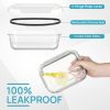 71etmWqwtwL._AC_SL1500_ 8-Piece Glass Food Storage Containers Set with Lids, Airtight Stackable Meal Prep Lunch Boxes