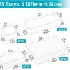 71fM4btD4UL._AC_SL1500_ 25-Piece Drawer Organizer Set, Clear Stackable Plastic Storage Bins for Makeup, Office & Kitchen Drawers