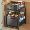 71isQbn1bOL._AC_SL1500_ 2 Tier Under Sink Organizer with Pull-Out Drawers, Adjustable Cabinet Storage Shelf