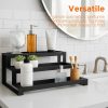 71rfaaD2deL._AC_SL1500_ 3-Tier Expandable Spice Rack Organizer, Adjustable Metal Kitchen Shelf for Countertop & Cabinet Storage