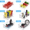 71tmkm4AT4L._AC_SL1500_ 6-Piece Stackable Fridge Storage Containers Set, Clear PET Refrigerator Organizer Bins with Handles
