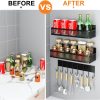 81CW4kCFuoL._AC_SL1500_ Optimized Product Title Magnetic Spice Rack for Refrigerator with 2 Shelves & Hook Rack, Heavy Duty Kitchen Storage Organizer