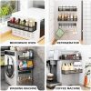 81O45qdgNxL._AC_SL1500_ Optimized Product Title Magnetic Spice Rack for Refrigerator with 2 Shelves & Hook Rack, Heavy Duty Kitchen Storage Organizer