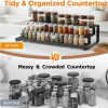 81OZ1RYuEkL._AC_SL1500_ 3-Tier Expandable Spice Rack Organizer, Adjustable Metal Kitchen Shelf for Countertop & Cabinet Storage