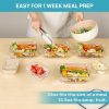 81TKCxjuzuL._AC_SL1500_ 8-Piece Glass Food Storage Containers Set with Lids, Airtight Stackable Meal Prep Lunch Boxes