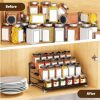 Carbon Steel Spice Storage Rack – 4 Tier Free Standing Kitchen Organiser