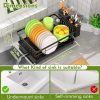 81kAFs0BcfL._AC_SL1500_ Compact Dish Drying Rack with Drainboard & 360° Spout, Kitchen Counter Organizer with Utensil Holder
