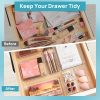 81lFpfcGVzL._AC_SL1500_ 25-Piece Drawer Organizer Set, Clear Stackable Plastic Storage Bins for Makeup, Office & Kitchen Drawers
