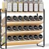 81tjzYBE1lL._AC_SL1500_ 4-Tier Wooden & Metal Spice Rack Organizer for Cabinet & Countertop Storage