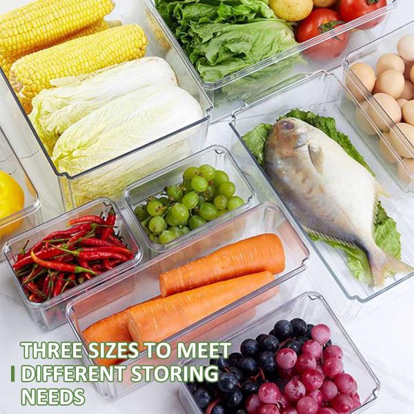 81ySGEMnzjL._AC_SL1500_ 7-Piece Stackable Fridge Storage Containers Set with Lids, Clear Plastic Refrigerator Organizer Bins